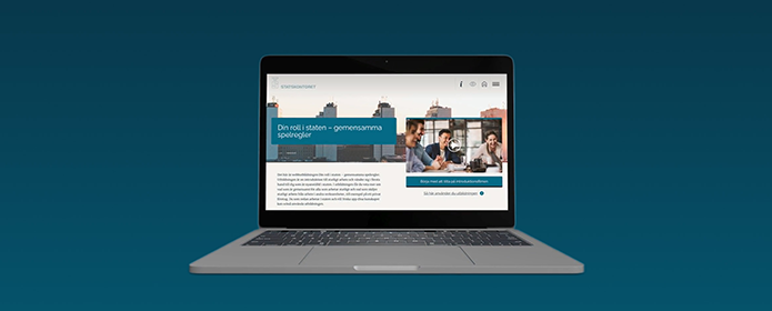 Dator med utbildningen din roll i staten på skärmen